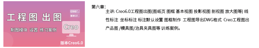 Creo工程图出图视频教程