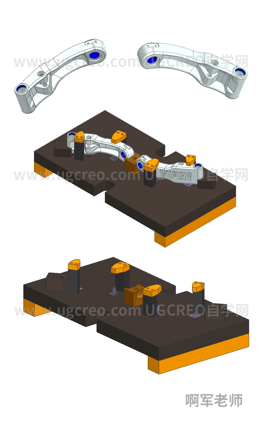 铸件CNC加工工装设计案例爆炸图.png